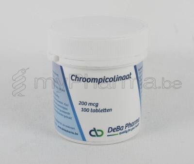 CHROOM PICCOLINAAT 200 mcg 100 tabl DeBa Pharma (voedingssupplement)